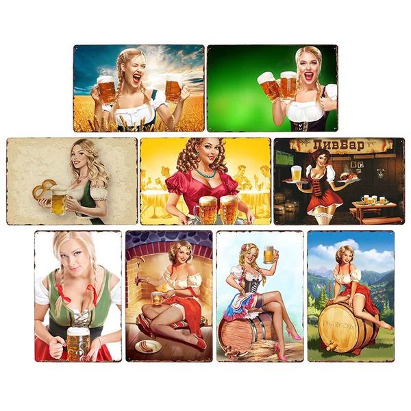 

bar 20х30см девочка налет гаражные плакаты tin vintage pub украшения up металл пиво pin планшеты gmiul