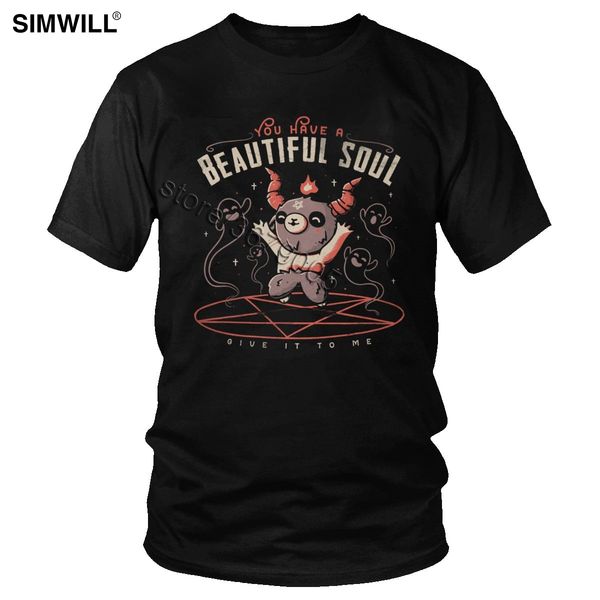 

classic new t-shirt men cotton you have a beautiful soul t shirt short sleeves demon ghost graphic tee gift casual clothing
