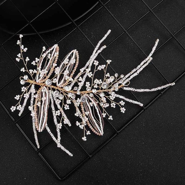 

acrddk individual design elegant handmade crystal headband hair pin women tiara bride wedding hair jewelry accrssories sl, Golden;silver