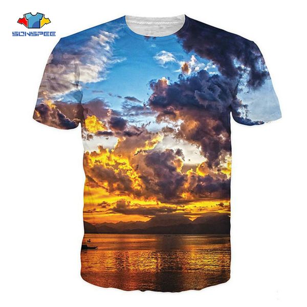

new beach cartoon fantasy summer refreshing animal couple 3d print shirts funny horror humor men clothing