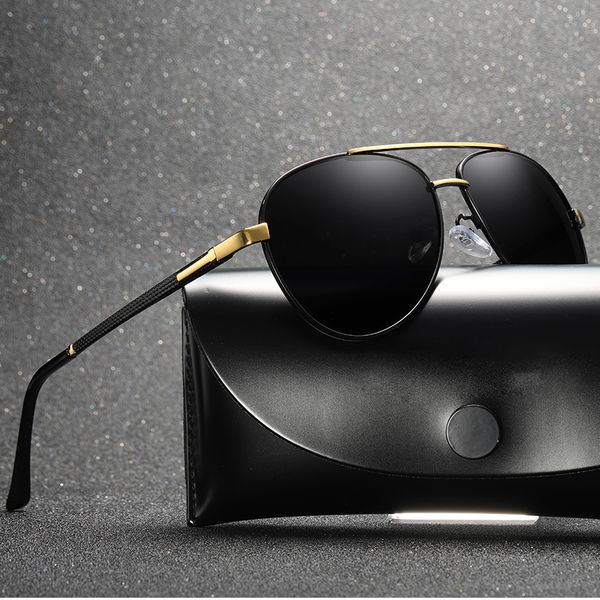 

polarized sunglasses man brand designer anti-reflective pilot drivering sunglasses gafas z11001, White;black