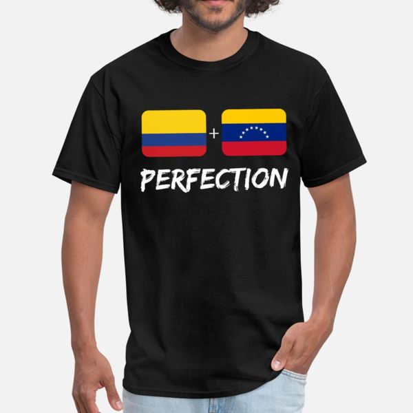 

colombian plus venezuelan perfection heritage gift t shirt men designs cotton round neck letters gift casual summer vintage shirt, White;black