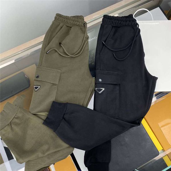 

fashion pants for mens track pants camouflage with letters men sweatpants drawstring joggers trousers pant wholesale, Black