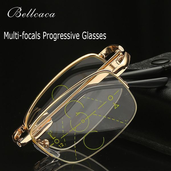 

bellcaca multi-focal progressive reading glasses men folding presbyopia diopter eyeglasses foldable +1.0+1.5+2.0+2.5+3.0 bc789, White;black