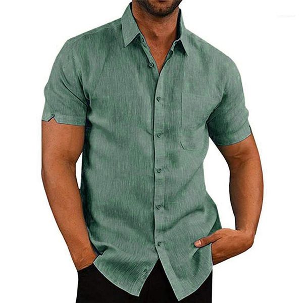 

shirts with pocket short sleeve turn-down collar shirts mens clothes mens casual shirts fashion solid color, White;black
