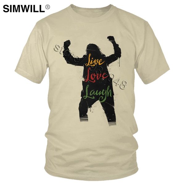 

funny quote live love laugh t shirt cool casual soft cotton tee for men short sleeved o-neck summer plus size t-shirt clothing