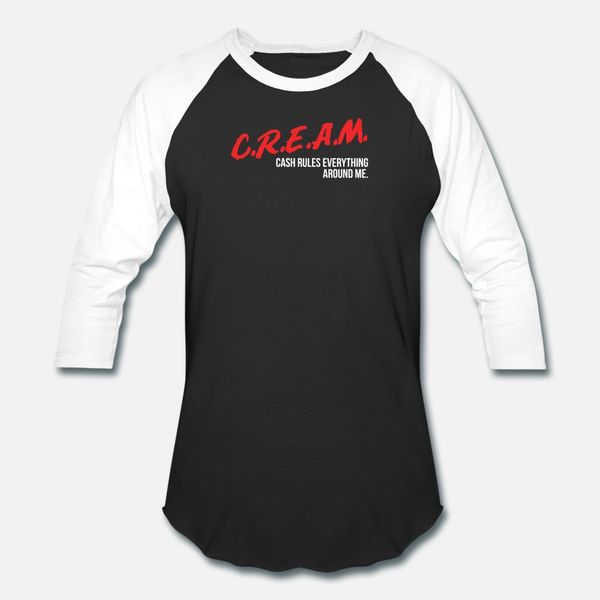 

cash rules everything around me c r e a m t shirt men customize 100% cotton s-xxxl letter crazy comfortable summer style vintage shirt