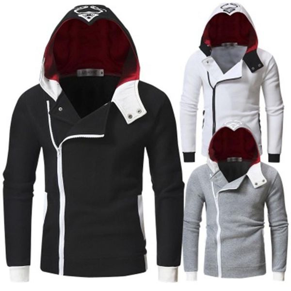 

mens hoodies assassin autumn fashion long sleeve slim hooded sweatshirt designer tee outwear blouse tracksuits solid hoodies clothing