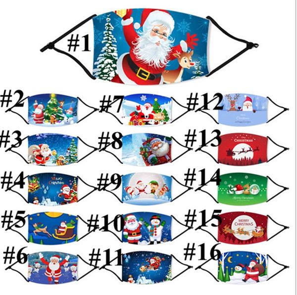 

рождество санта-клаус мультфильм маска мода маска унисекс пыл моющихся маски маски с fliter дышащего рта обложка e81105, Blue