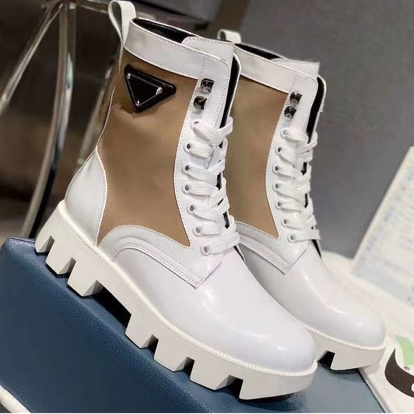 

mixed color women ankle boots fashion high lace up women martin boots autumn winter motorcycle platform canvas shoes, Black