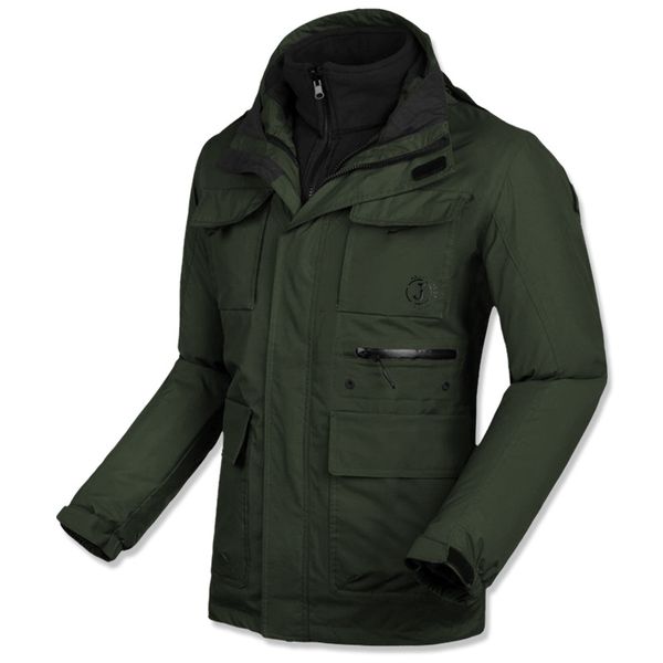 

outdoor jackets&hoodies winter jacket mens two pieces fleece liner hiking camping sportswear hunting and fishing cold men's windbreaker, Blue;black