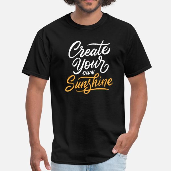 

sunshine t shirt men printing short sleeve o-neck basic solid gift authentic summer style standard shirt