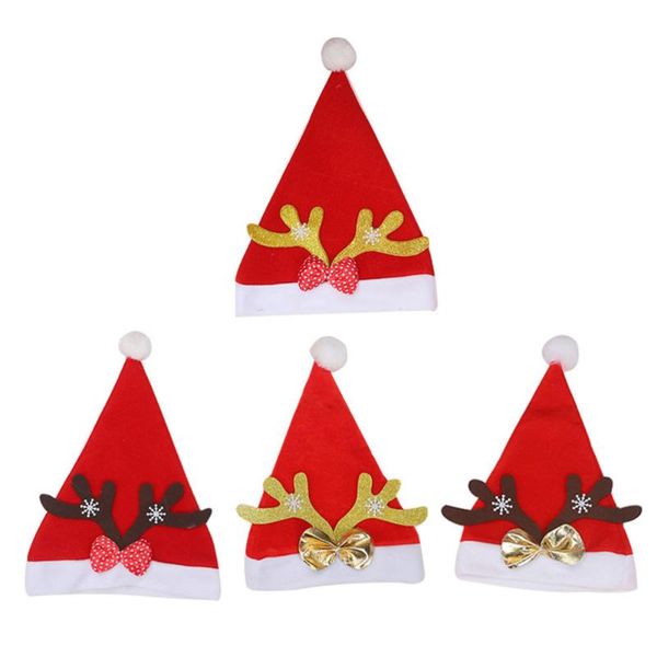 

4pcs christmas hat festival decorations plush christmas hat for xmas decor