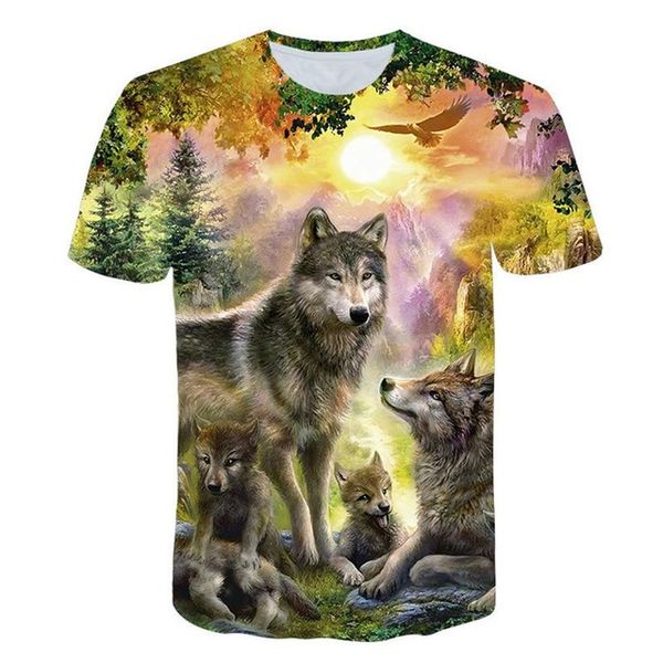 

new animal printed 3d wolf 3d print shirts hippie aesthetic kawaii men clothing