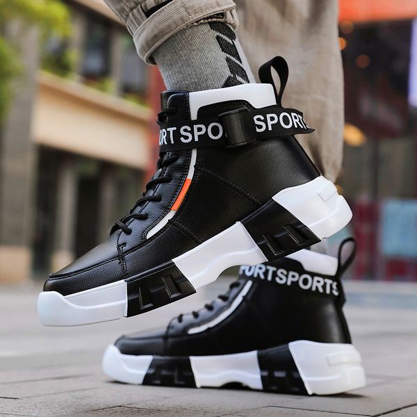 

autumn high-new trendy shoes breathable running shoes fashion large size sports popular men's casual zapatillas hombre, Black