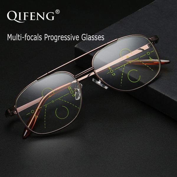 

qifeng multi-focal progressive reading glasses men women presbyopic male female eyeglasses eyewear +1.0+1.5+2.0+2.5+3.0 qf213, White;black