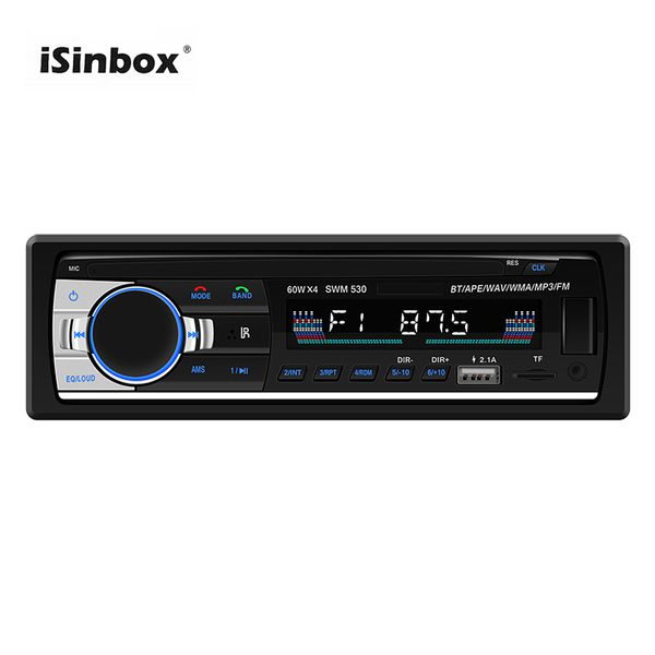 

isinbox 1 din car stereo receiver auto radio bluetooth mp3 player u-disk tf card aux fm eq music radios para auto 1din radio