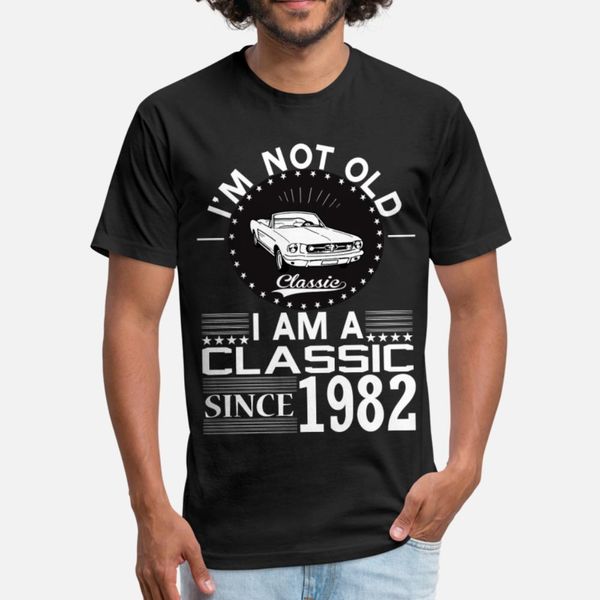 

classic since 1982 t shirt men customize 100% cotton plus size 3xl leisure famous funny spring pictures shirt