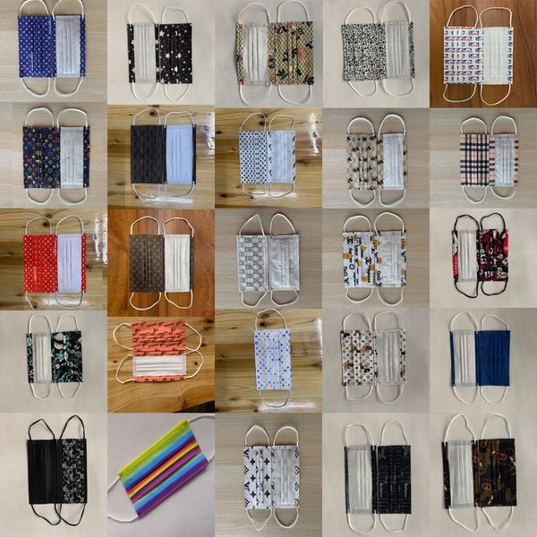 

fashion brand designer 95% filtration efficiency disposable face mask dustproof prevention of influenza face mouth mask men women