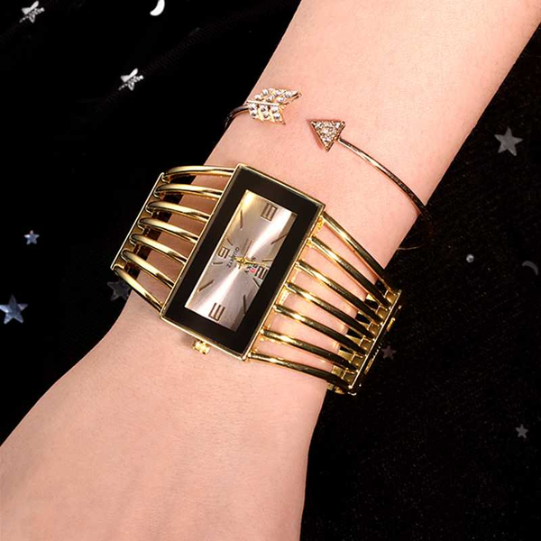 

new fashion women's bracelet watches luxury gold ladies watch stainless steel watch women quartz dress watches clock, Slivery;brown