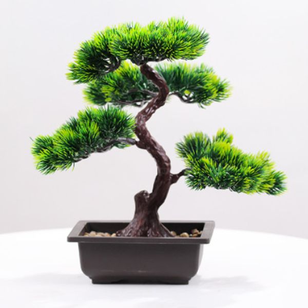 

table decoration plant ornament craft potted pine tree simulation bonsai mini