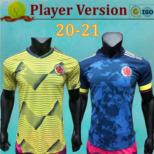

player version 2020 2021 copa colom 20 21 bia camisetas de fÃºtbol home away #9 falcao #10 james valderrama cuadrado football shirts2, Black;yellow