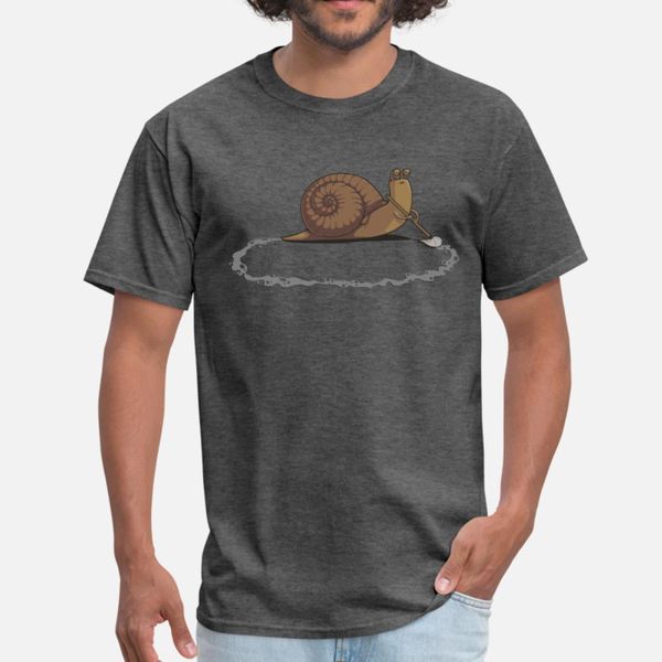 

clever snail t shirt men personalized tee shirt euro size s-3xl solid color anti-wrinkle comical spring letters shirt, White;black