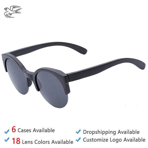 

man bamboo frame sunglasses round designer sunglasses men round brand designer sun glasses mens lunette soleil homme gb014, White;black