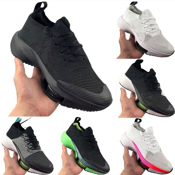 

2020 air fk male lithe marathon zoom tempo mesh breathable knitting long distance running sports shoes, Black