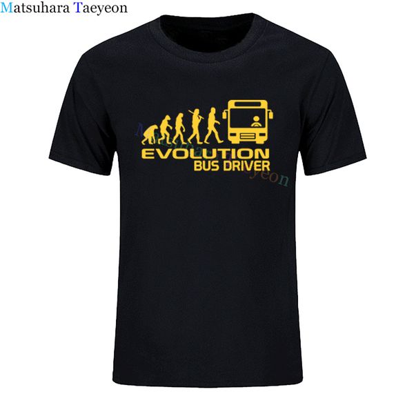 

new fashion t-shirt men evolution of a bus driver print mens t-shirt gift funny tee shirt plus size