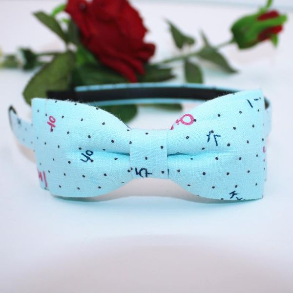 

hair accessories 5colors cute spot bowknot girls hairbands kids printing bows headbands headwear, Slivery;white
