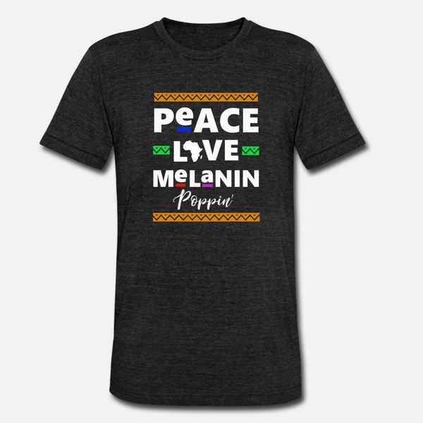 

peace love melanin t shirt men designer short sleeve round collar outfit famous building spring cool shirt