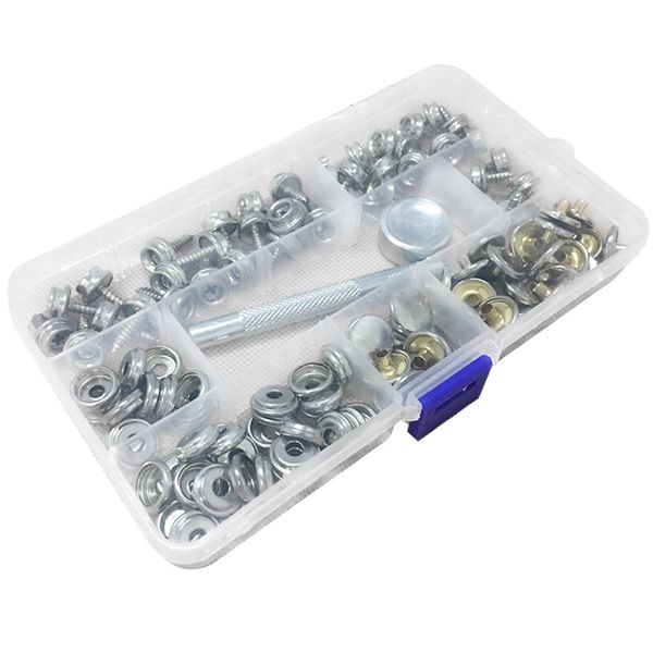 

40 sets boat cover canvas stainless steel snap button kit with 2pcs setting tool