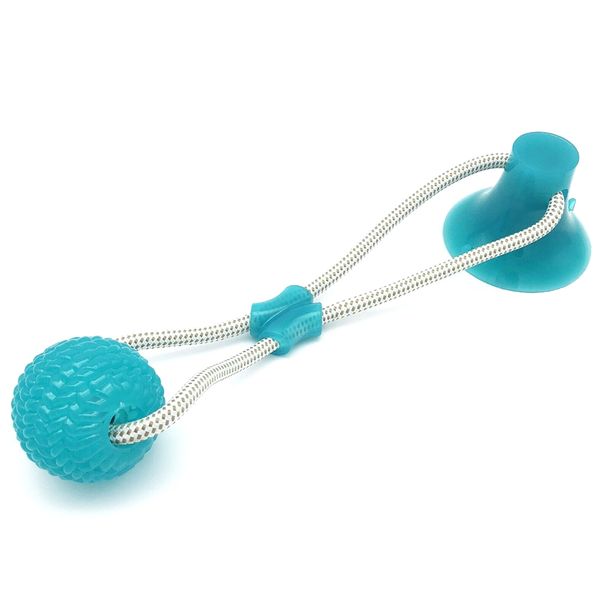 

chew bite suction cup dog toy pet non toxic playing portable interactive ball