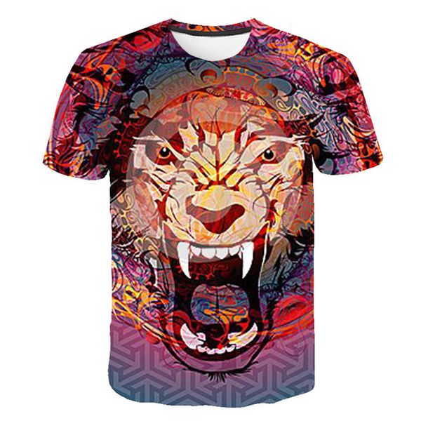 

tiger 3d wolf male 3d print shirts oversized harajuku hentai men clothing