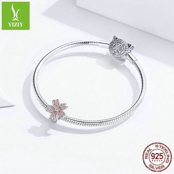 

серебро рифма силикон s925 diy бисер бисер инь zhuzi diy моды бисера браслет аксессуары scc1291 craet, Silver
