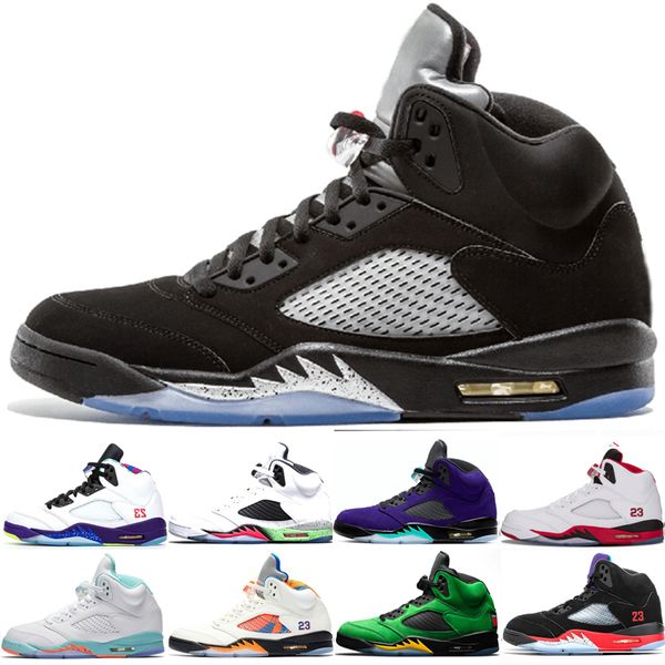 

5 5s mens basketball shoes jumpman og black metallic fire red sneakers sports lternate grape oregon ducks stylist white cement men trainers