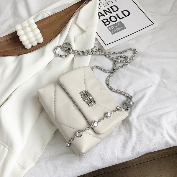 

mini diamonds soft pu leather crossbody bag for women chain design shoulder handbags female travel fashion hand cross body bags