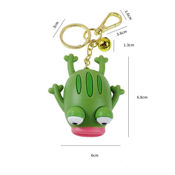 

travel portable promotion gifts cartoon simple trend cute doll pvc key chain for girl bag pendant, Black