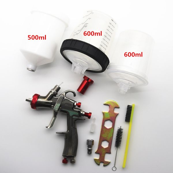

r500 spray gun lvlp spray gun gravity feed air pps cup adapter with mixing cup no-clean tank