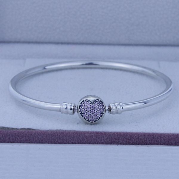 

fits for european jewelry silver circle of love pink cz bracelet diy original 100% 925 sterling silver bracelets wholesale 1pc/lot ship, White