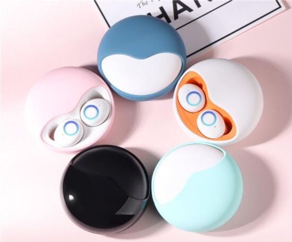 

macarons k10 5.0 wireless binaural tws bluetooth headset sports mini in-ear noise reduction charging bin