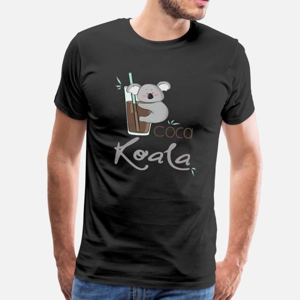 

thirsty coca koala bear party time refreshment t shirt men character tee shirt plus size 3xl gents anti-wrinkle new style summer shirt
