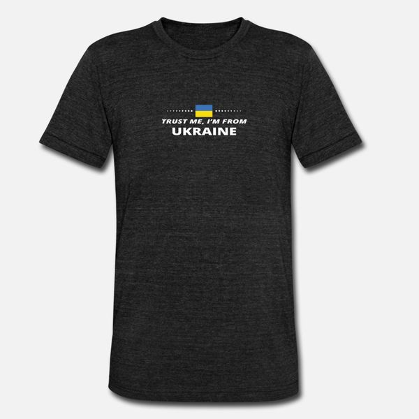 

trust me i from proud gift ukraine t shirt men designs 100% cotton s-3xl clothes fit funny spring family shirt, White;black