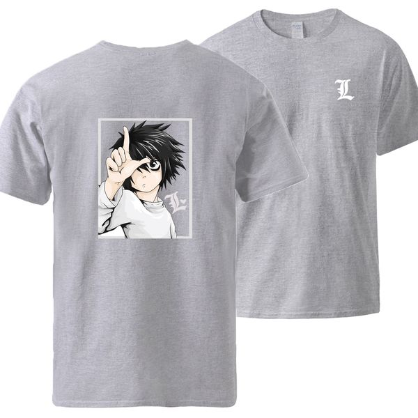 

japan anime death note tshirts for man 2020 spring summer short sleeve causal cotton tshirts male fashion loose tshirts top