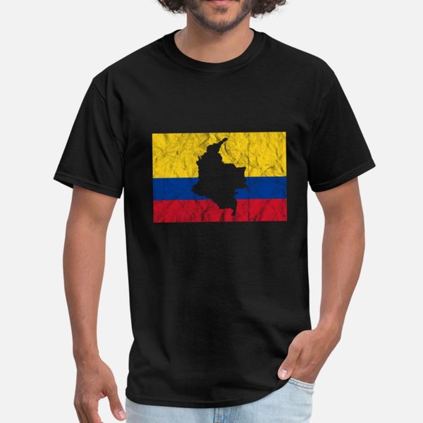 

colombia flag outline silhouette latina latino t shirt men knitted cotton s-xxxl gift casual summer cool shirt