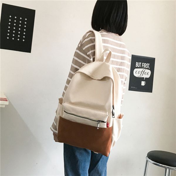 

2020 female canvas travel backpack women mochila feminina sac a dos back pack school bags for teenage girl rucksack