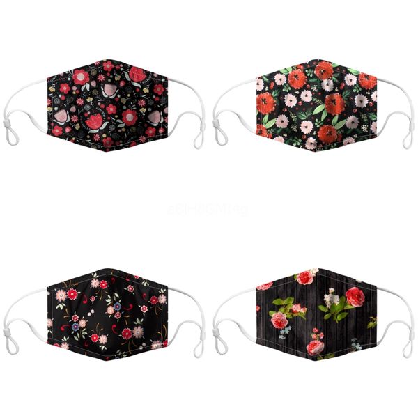 

face masks dustproof máscara maschera maske facial set dust designer printed mouth mask 1 1pcs#511, Black