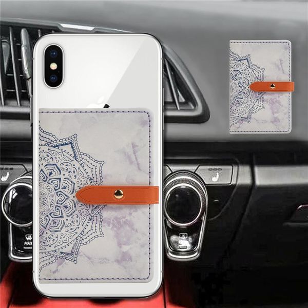 

cgjxsuniversal back phone card slot 3m sticker leather phone stick on wallet cash id credit card holder for iphone