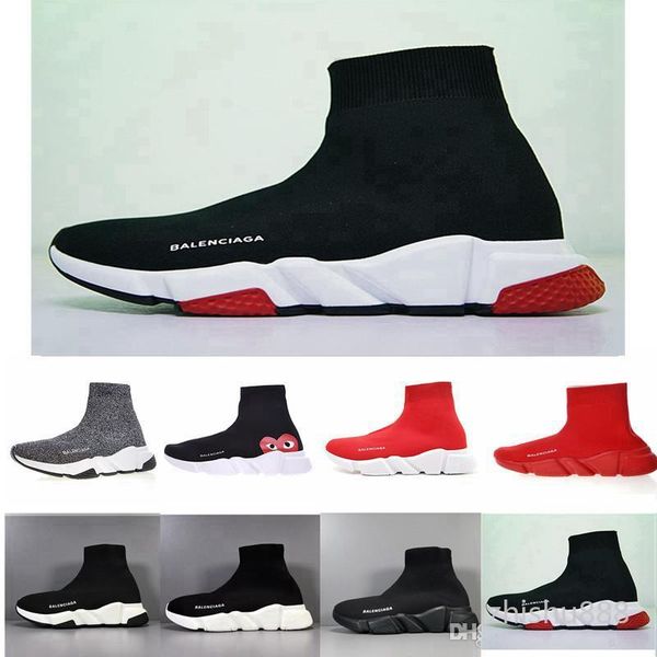 

2020 sneakers speed trainer black red gypsophila triple black fashion flat sock boots casual shoes speed trainer runner lz8